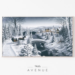 Frame Tv Art Christmas Painting | Samsung Frame Tv Art | Antique Painting | Digital Download |Winter Landscape |Oil Painting |Samsung Art Tv