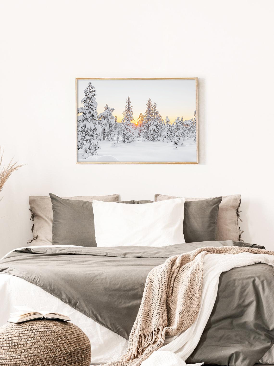 Winter Forest Print | Christmas Printable Art | Snowy Winter Forest ...