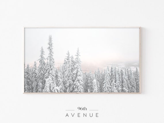 Samsung Frame TV Art Christmas | Frame TV Art | Snowy Trees Art | Digital Art for Tv | Holiday Frame Tv |Christmas Frame Tv |Winter Frame Tv