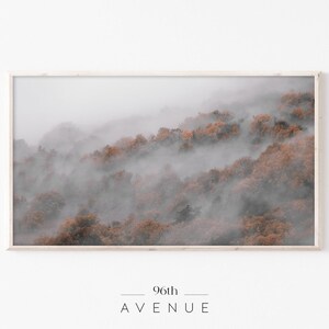 Samsung Frame TV Art | Foggy Forest Digital TV Art | Fall Frame TV Art | Digital Download
