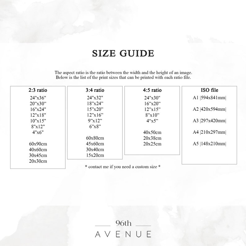 the size guide for a women's dress