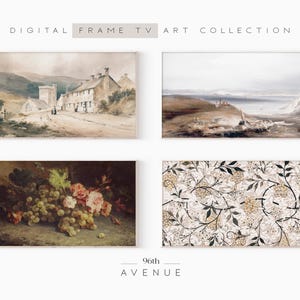 Vintage Frame TV Art Set of 40 | Digital Samsung Frame Art | Antique Landscape Prints | Classic TV Gallery Collection For Download