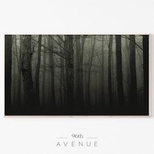 Samsung Frame TV Art | Halloween Scary Forest Art | Instant Download