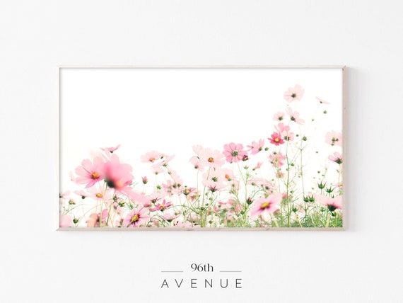 Samsung Frame Tv Art Spring | Flower Field Print | Frame Art Tv | Botanical Art Tv | Digital Art for Tv | Spring Flowers | Art Tv