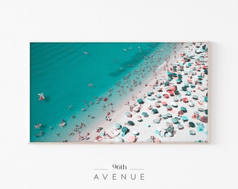 Samsung Frame Tv Art | Aerial Beach Frame Tv Art | Digital Download
