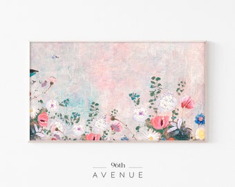 Spring Frame Tv Art | Samsung Frame Tv Art | Floral Abstract Painting |Floral Art For Tv |Oil Painting |Digital Art For Tv |Instant Download