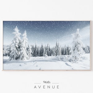 Frame TV Art Christmas |Samsung Frame TV Art |Winter Wonderland |Snowy Forest |Digital Art for Tv |Holiday Frame Tv |Christmas Frame Tv