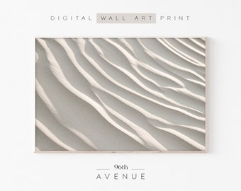 Strand Sand Drucken | Neutrale Küstenwandkunst | Beige Wandkunst | Sanddünen Poster | Boho Wand Kunst |  Digitaldruck