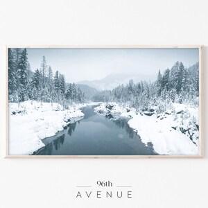 Samsung Rahmen TV Kunst | Arktische Gefrorene Landschaft Digital TV Art | Sofort Download