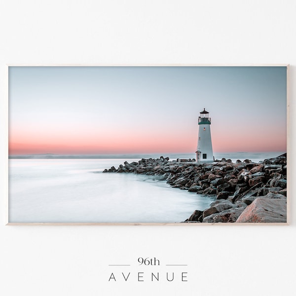 Lighthouse Print Samsung Frame Tv Art