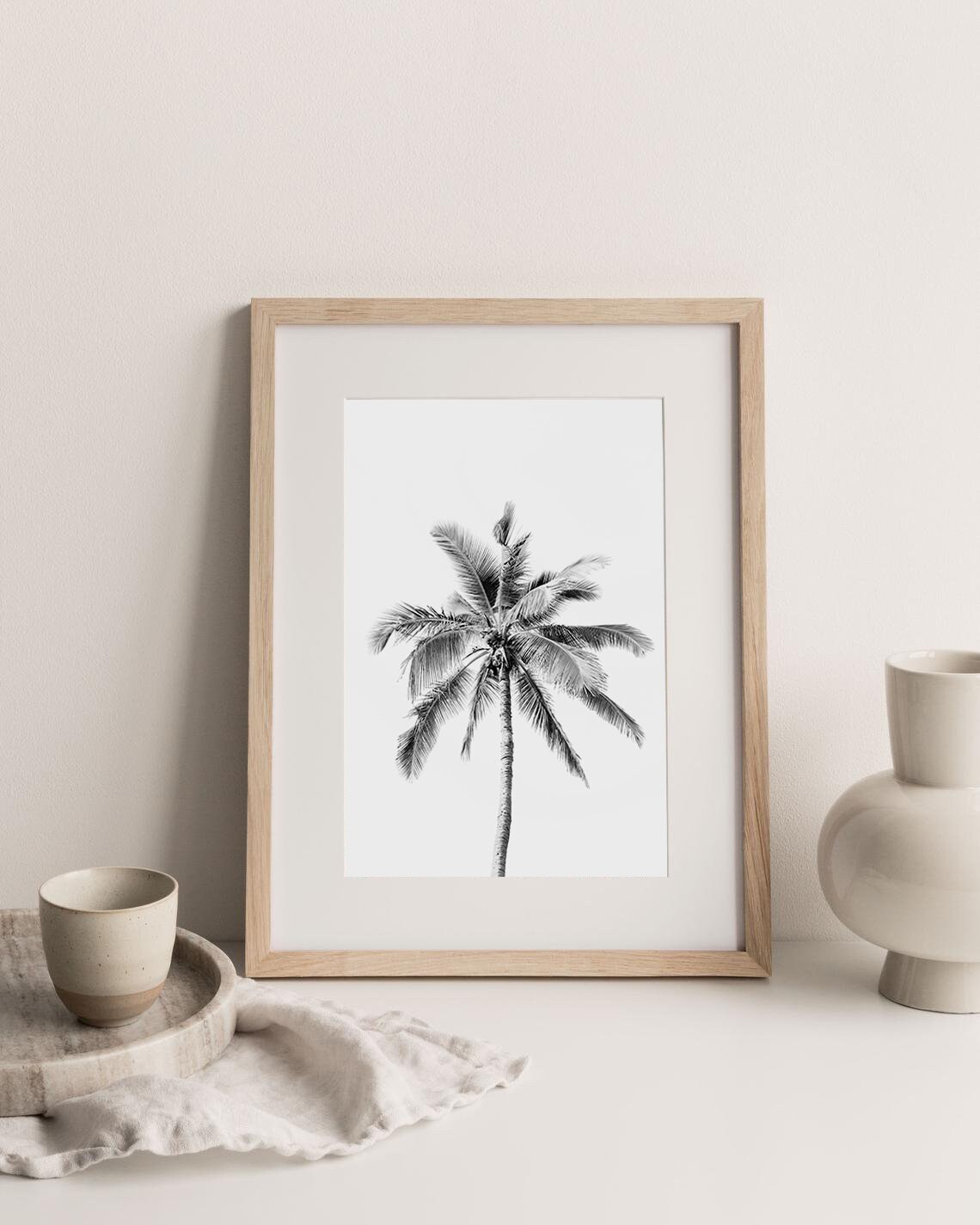 Palm Tree Printable Wall Art | Black and White Print | Beach House ...