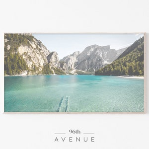 Samsung Frame TV Art | Mountain Lake Art For Frame TV | Travel Digital Art For Tv
