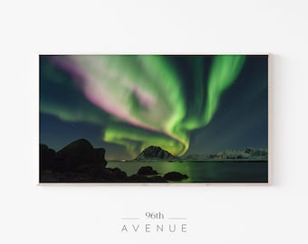 Samsung Frame TV Art | Northern Lights Digital TV Art | Aurora Borealis Instant Download