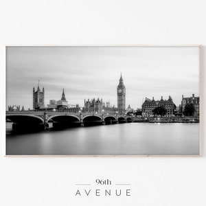 London Frame Tv Art | Black And White Digital Download