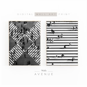 Póster de viaje de Tokio / Conjunto de 2 impresiones / Cruce de Shibuya / Fotografía de Japón / Descarga digital / Arte mural de dos piezas / Fotografía urbana
