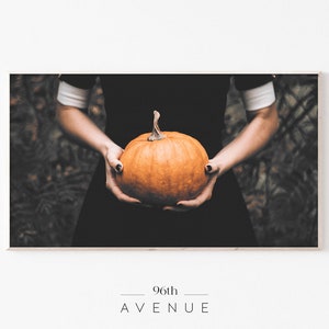 Samsung Frame TV Art | Halloween Orange Pumpkin Digital Art For TV | Instant Download