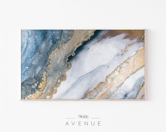Samsung Frame TV Art | White And Gold Marble Art | Digital Photography | Abstract Art | Samsung TV Art | Sony Tv Art | Digital Art Frame Tv