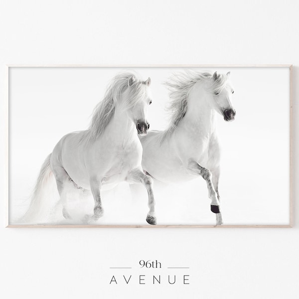 Frame Tv Art | Running Horses Art For Tv | Digital Download