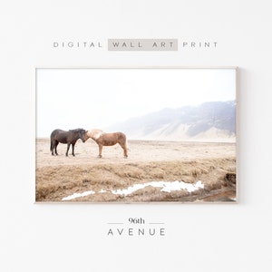 Horse Photography | Instant Download | Farmhouse Decor | Highland Animals | Nursery Prints | Digital Horse Print | Scottish Horses Wall Art