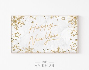 Samsung Frame TV Art New Year | Holiday Frame TV | NYE Samsung Tv | New Year&#39;s Eve Art | Digital Download