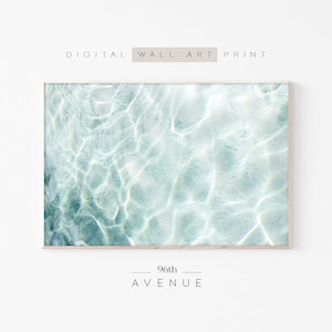 Ocean Water Print | Turquoise Water | Printable Coastal Wall Art | Digital Print | Teal Wall Art | Instant Download