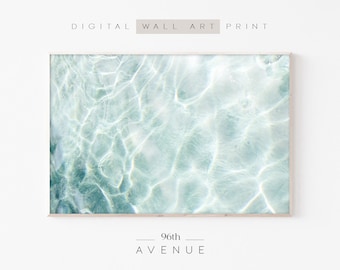 Ocean Water Print | Turquoise Water | Printable Coastal Wall Art | Digital Print | Teal Wall Art | Instant Download