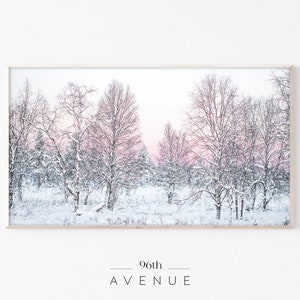Samsung Frame TV Art Winter | Frame TV Art Snowy Landscape | Digital Art for Tv