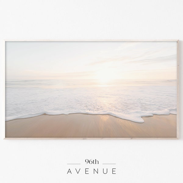 Samsung Frame Tv Art | Beach Sunset Art For Frame Tv | The Frame Art Tv | Coastal Art Tv | Beach Landscape Tv Art