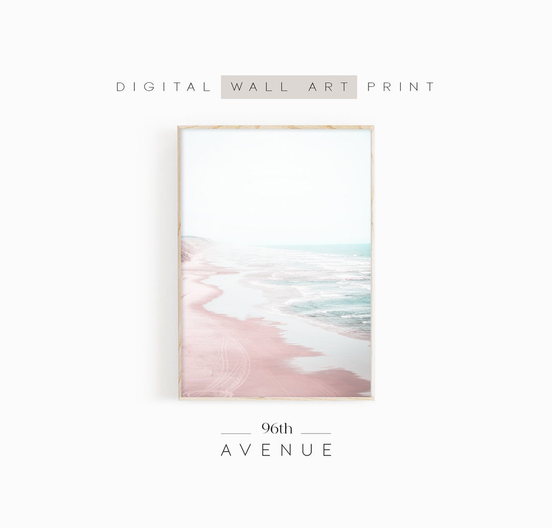 Pastel Beach Wall Art Printable Summer Print Etsy