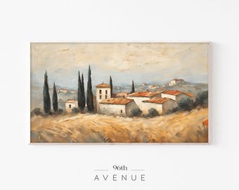 Tuscan Hillside Samsung Frame TV Art | Vintage Samsung Frame TV Art | Mediterranean Digital Art For TV Download    #1366tv