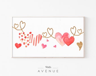 Samsung Frame Tv Art Valentine | Love Digital Art For Tv | Valentines Day | Hearts | Frame Tv Art | Instant Download | Lg Frame Tv
