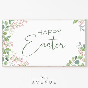 Samsung Frame TV Art | Easter Floral Illustration Digital TV Art | Instant Download