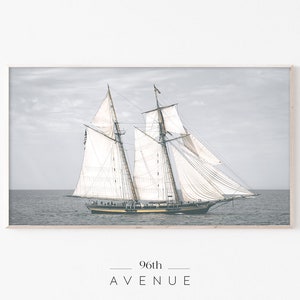 Samsung Frame Tv Art | Sailboat Art For Tv | Coastal Frame Tv Art | Digital Download