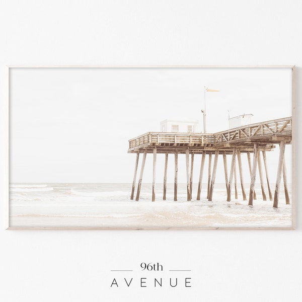 Samsung Frame Tv Art | Huntington Beach Pier | Frame Tv Art | Digital Download