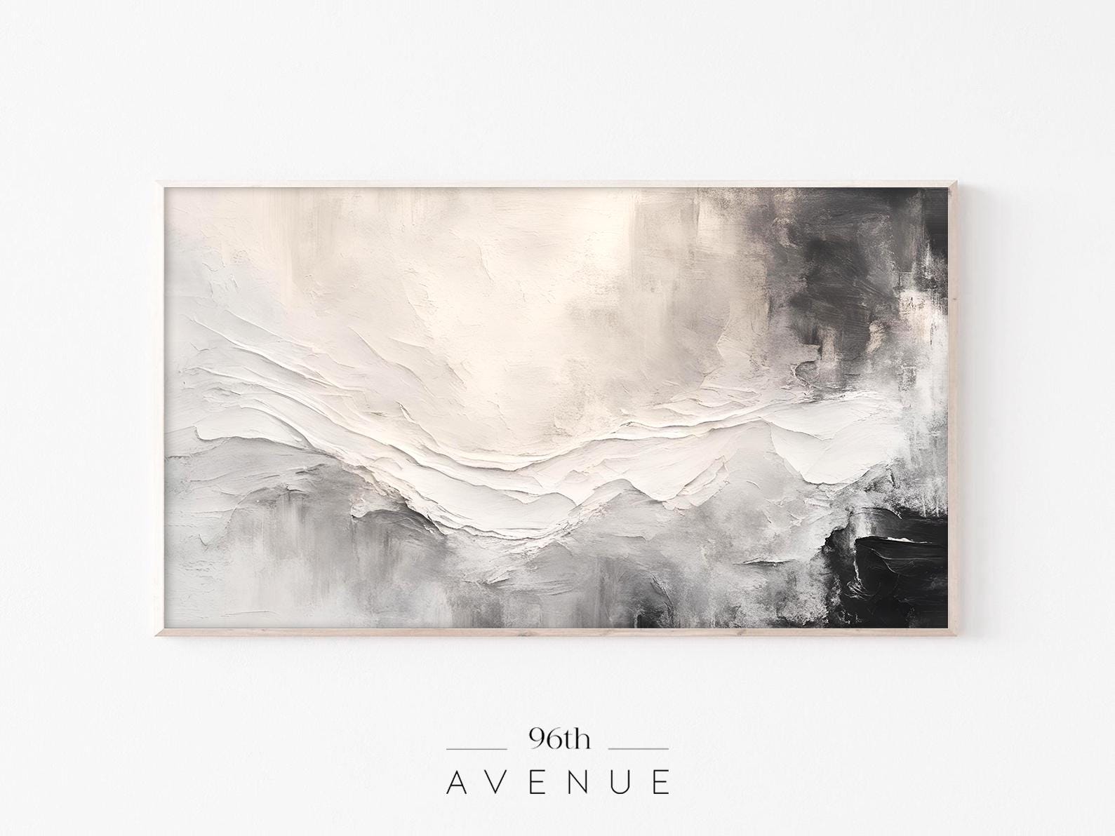 Abstract Painting Frame TV Art | Neutral Beige Oil Painting TV Art | Dark Artistic Minimal Digital Art For TV   #1160tv