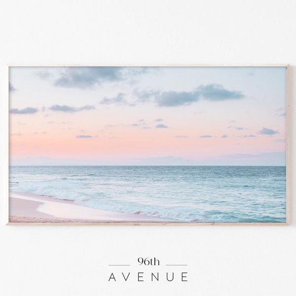 Frame TV Art | Beach Sunset Digital Art For Frame TV