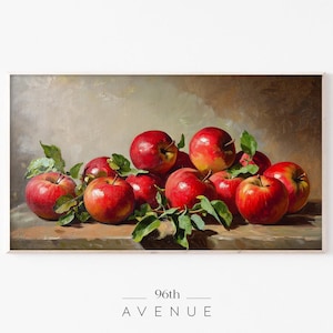 Fall Apples Frame TV Art Download | Vintage Still Life Frame TV | Thanksgiving Digital Oil Painting For TV   #1489tv