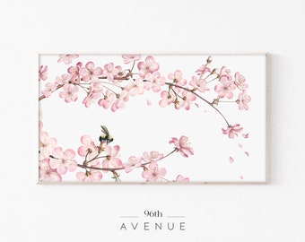 Spring Frame Tv Art | Samsung Frame Tv Art | Floral Art For Tv | Cherry Blossom | Digital Art For Tv | Instant Download | Spring Flowers