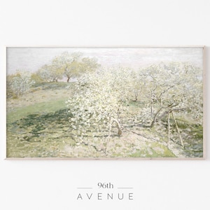 Frame Tv Art Spring | Landscape Painting | Samsung Frame Tv Art |Blooming Trees |Digital Art For Tv |Frame Tv Art Painting |Instant Download