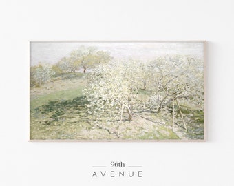 Frame Tv Art Spring | Landscape Painting | Samsung Frame Tv Art |Blooming Trees |Digital Art For Tv |Frame Tv Art Painting |Instant Download