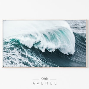 Samsung Frame TV Art | Ocean Wave Coastal Digital TV Art | Instant Download