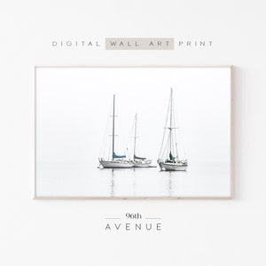 Sailboat Print | Printable Art | Sailing Wall Art | Downloadable Prints