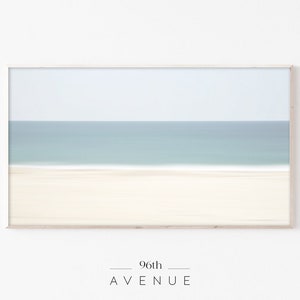 Samsung Frame Tv Art | Beach Landscape Tv Art | Abstract Beach Digital Art | Ocean Tv Art | Coastal Art Tv