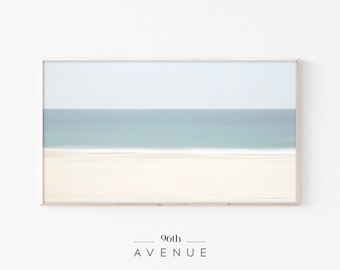 Samsung Frame Tv Art | Beach Landscape Tv Art | Abstract Beach Digital Art | Ocean Tv Art | Coastal Art Tv