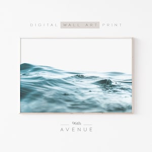 Ocean Water Print Wall Art | Printable Coastal Photography | Digital Print