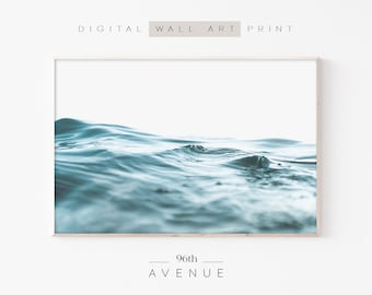 Ocean Water Print Wall Art | Printable Coastal Photography | Digital Print