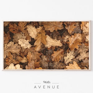 Samsung Frame Tv Art | Autumn Leaves Digital TV Art | Frame TV Art Fall | Instant Download