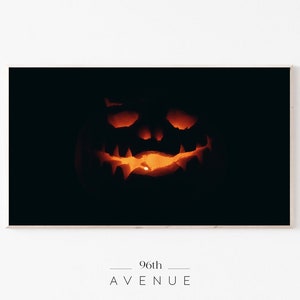 Samsung Frame TV Art | Halloween Jack O&#39;Lantern Digital Art For TV | Instant Download