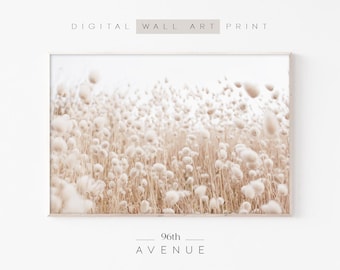 Farmhouse Neutral Grass Printable Art | Beige Bedroom Wall Art | Coastal Grass Photography | Digital Print   #1288