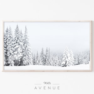Samsung Frame TV Art Winter | Snowy Forest Frame TV Art | Digital Art For TV | Christmas Holiday Tv Art Download